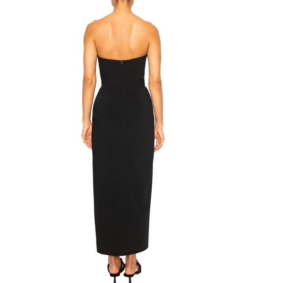 NEW ISRAELLA KOBLA Black IMAN Strapless CUTOUT Boning COCKTAIL Midi DRESS 10 - Picture 14 of 15